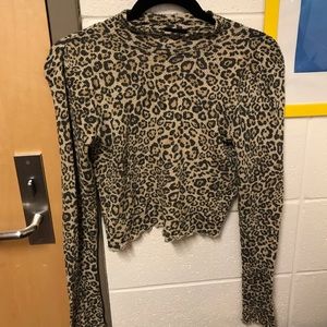 Cheetah Print Mock Neck